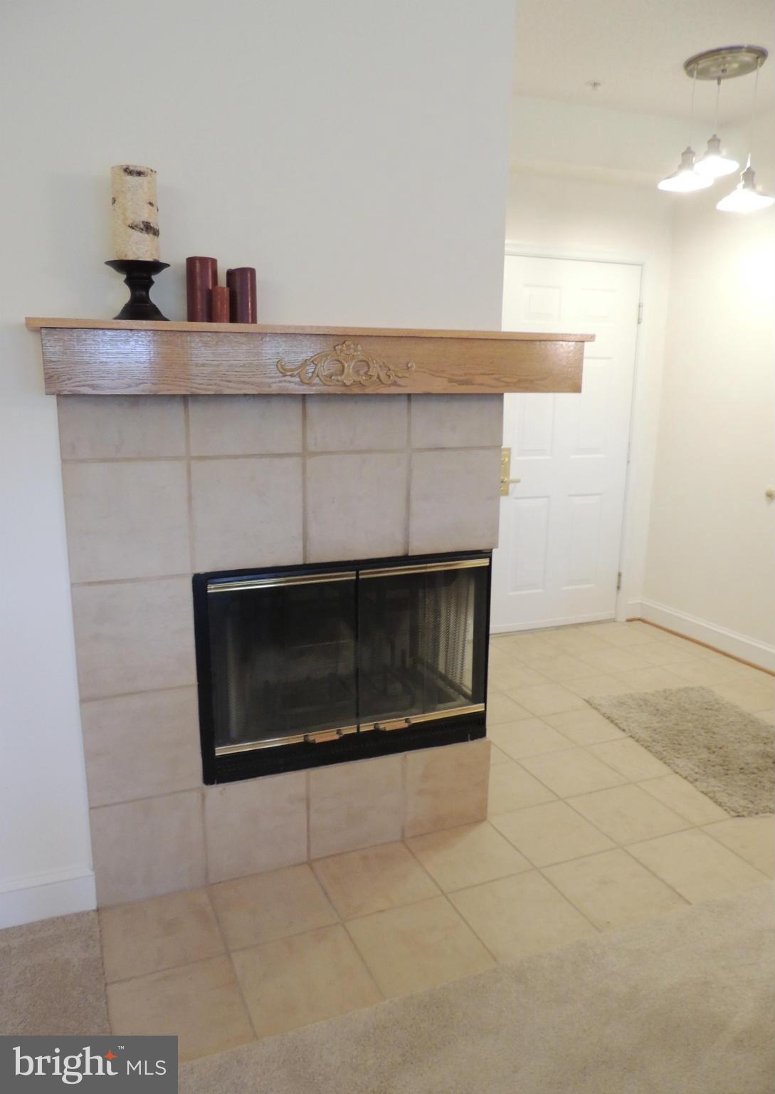 503 Runabout Loop, Unit 503 Solomons, MD 20688 - Photo 4 of 29 Wood Burning Fireplace and Tile Entry