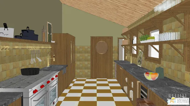 a view of an empty room and window