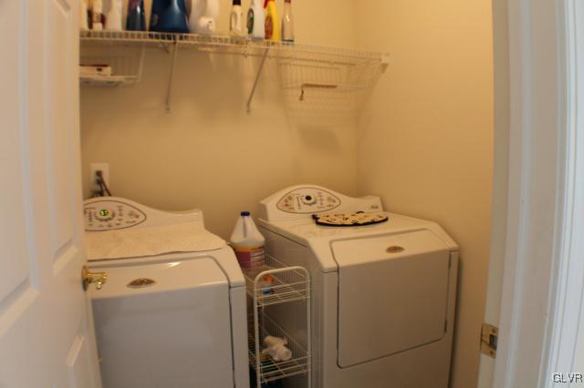 2825 County Line Road Riegelsville, PA 18077 - Photo 30 of 40 a utility room with dryer and washer