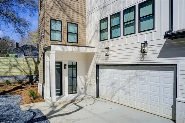 a view of a building with door