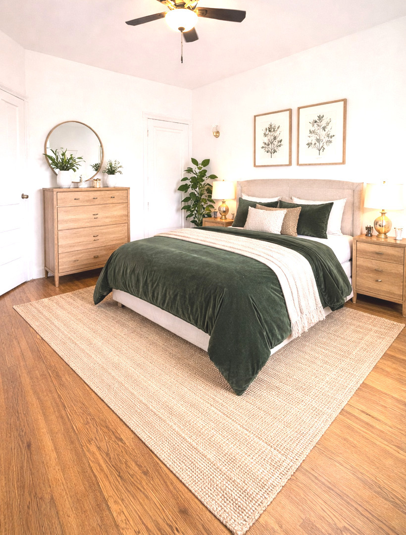 1248 North Spaulding Avenue, Unit 2 Chicago, IL 60651 - Photo 10 of 12 a bedroom with a bed and wooden floor