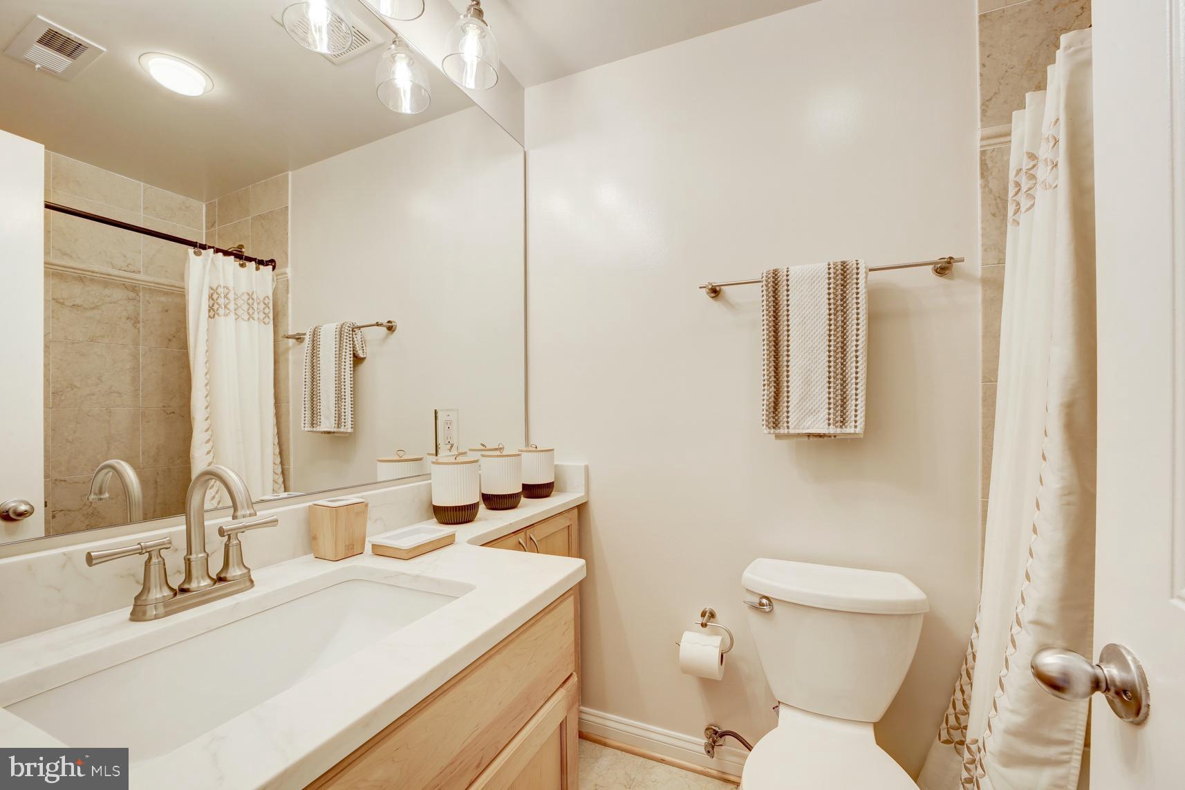 220 13th Street Southeast, Unit 24 Washington, DC 20003 - Photo 22 of 27 a bathroom with a sink toilet vanity and shower