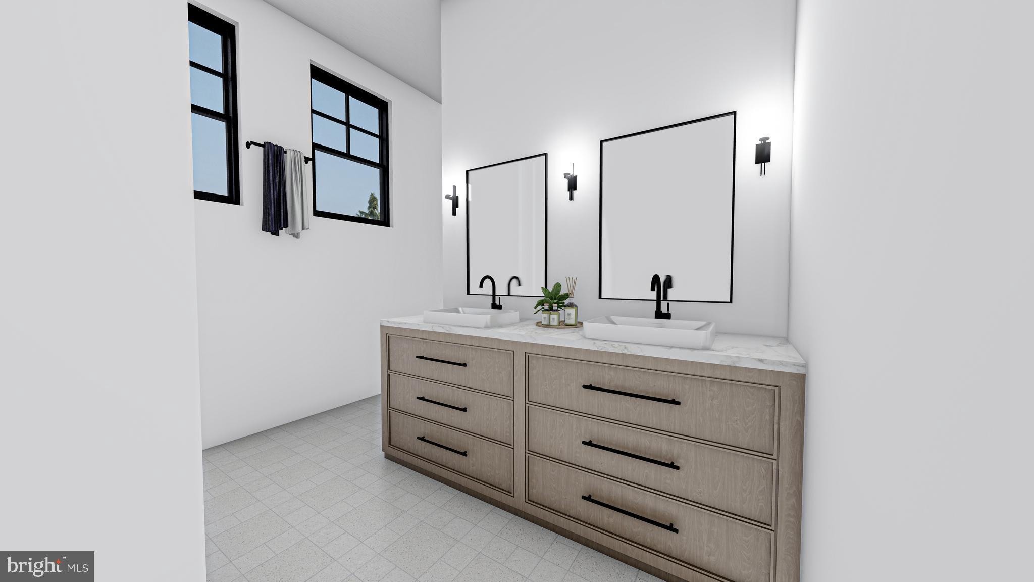 Lot#2 Willow Road Wallingford, PA 19086 - Photo 9 of 13 a bathroom with a double vanity sink and a mirror