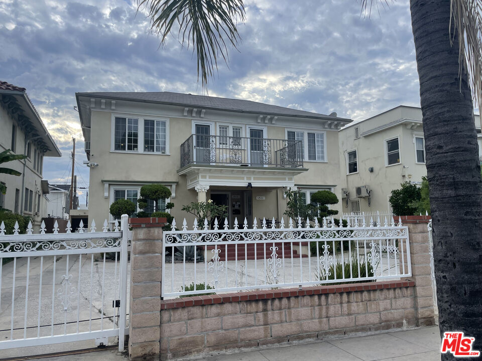 a view of a house with a balcony
