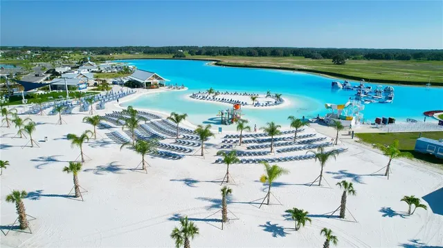a view of a swimming pool and outdoor space