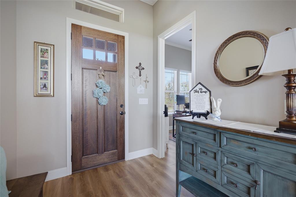 1065 Old Highway Howe, TX 75459 - Photo 9 of 39 Foyer featuring ornamental molding and light wood-style flooring
