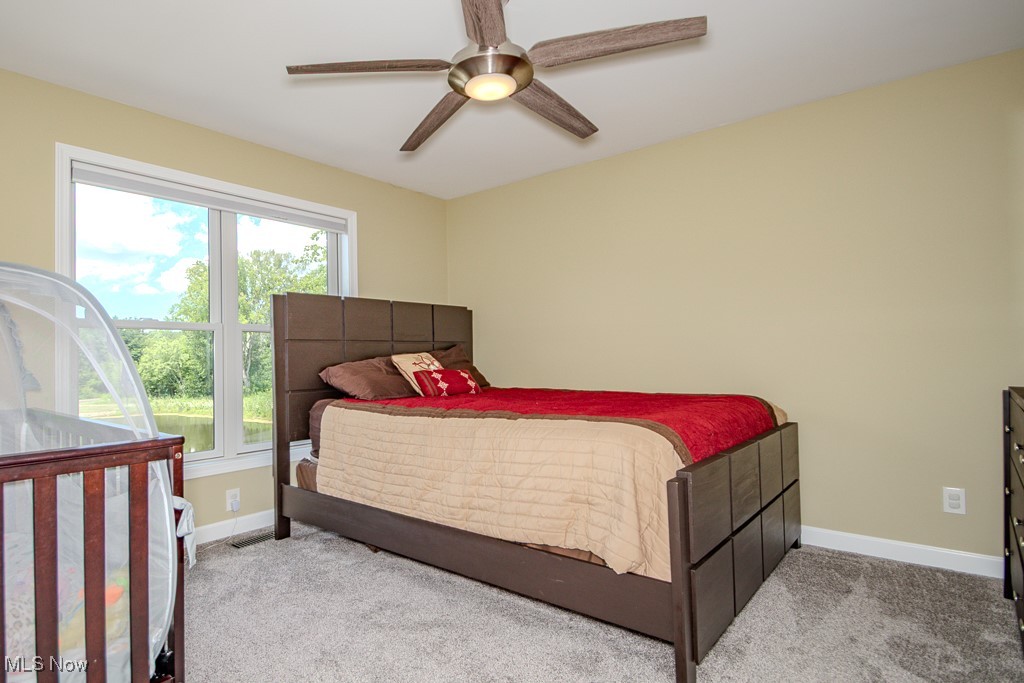 8675 Auburn Road Chardon, OH 44024 - Photo 22 of 35 Bedroom with carpet floors and a ceiling fan