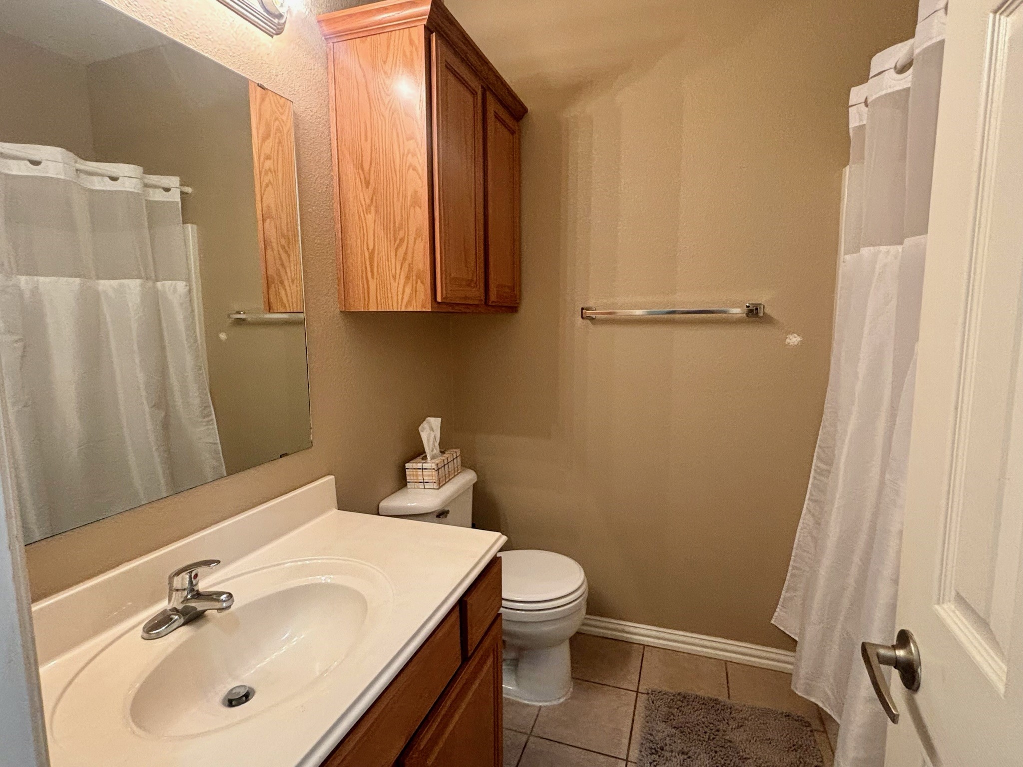 1001 Krenek Tap Road, Unit 2801 College Station, TX 77840 - Photo 7 of 12 a bathroom with a sink a toilet and a mirror