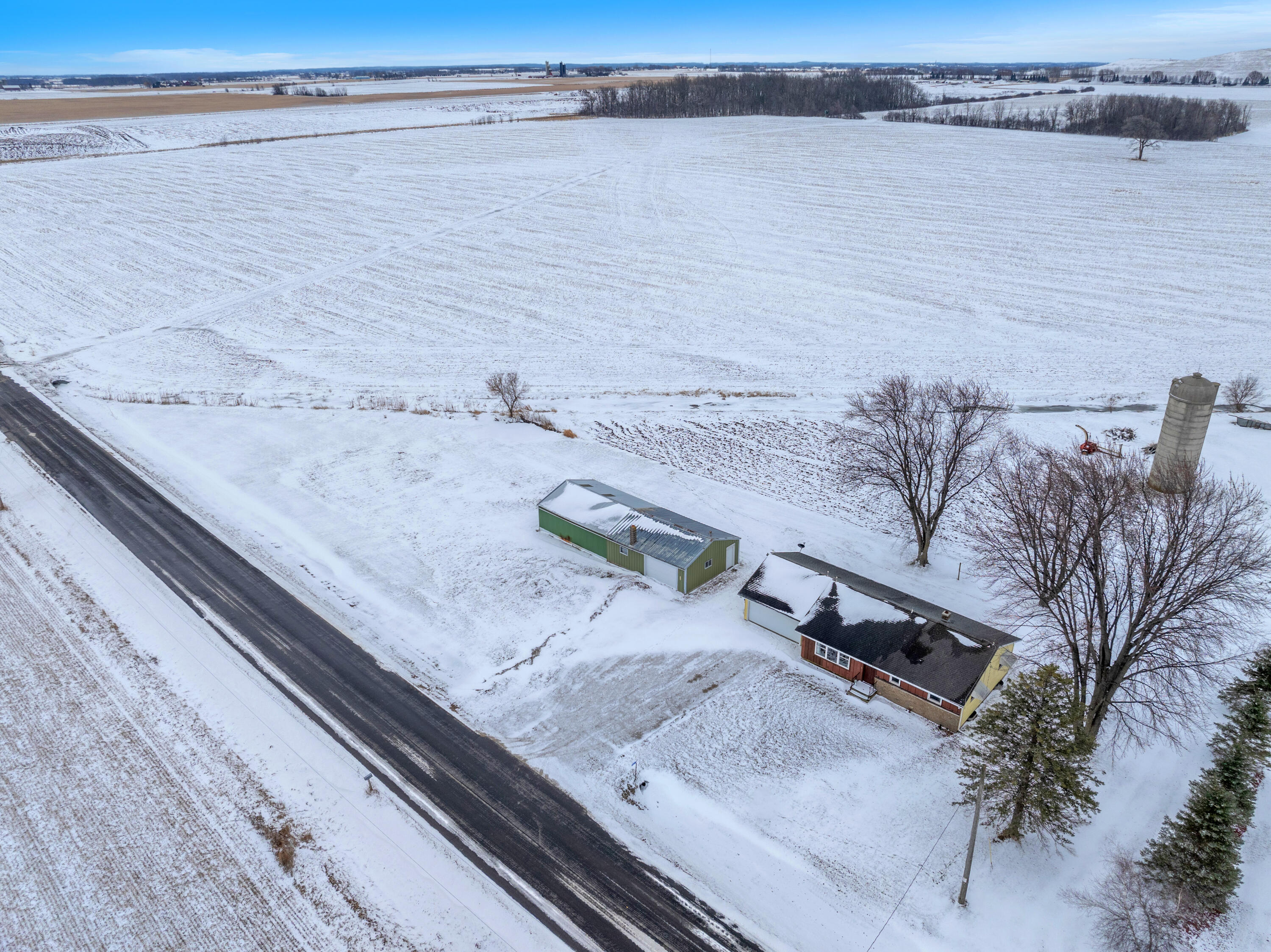 W3121 Faro Springs Road Hilbert, WI 54129 - Photo 30 of 34 Front Aerial 1