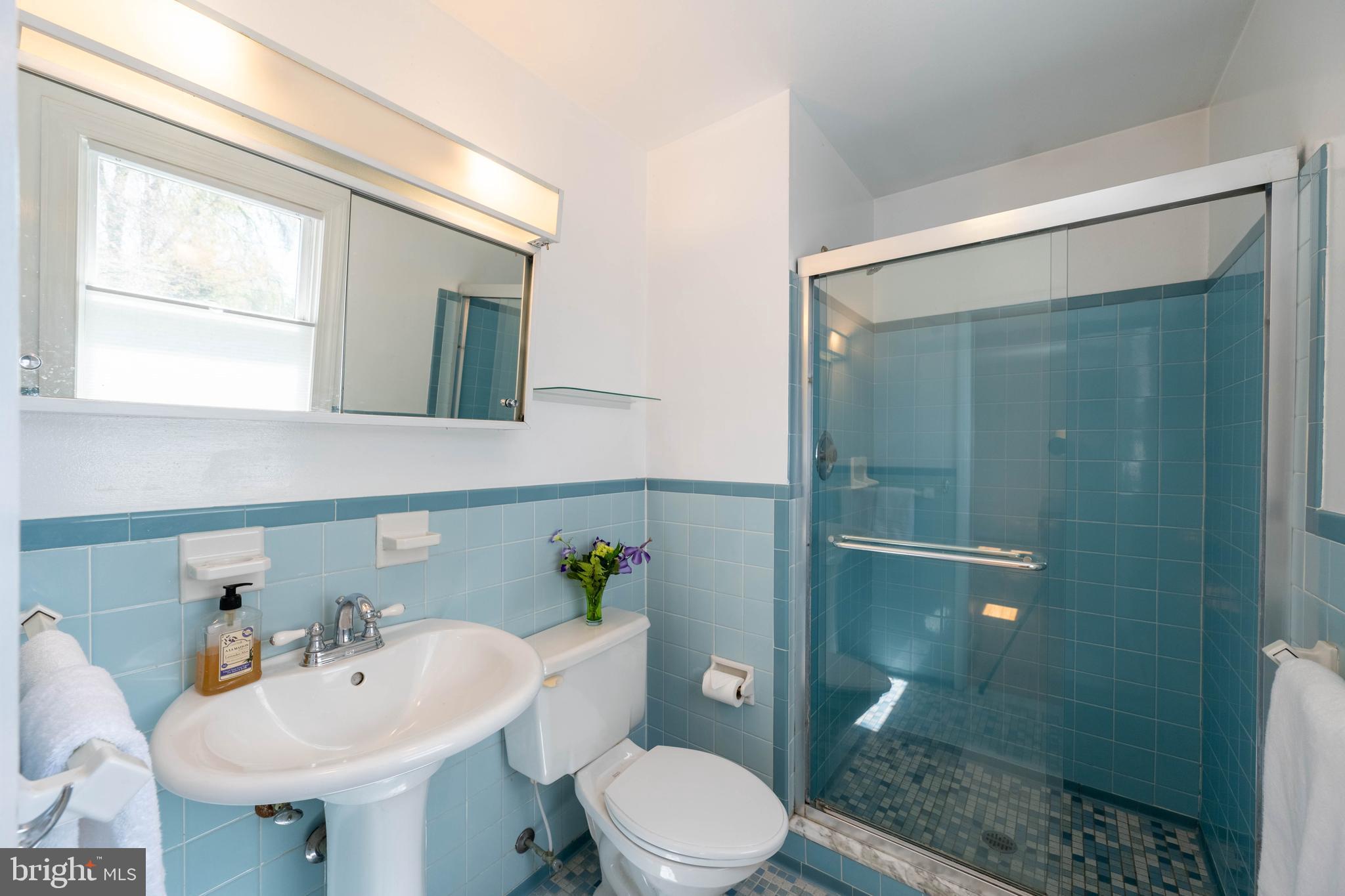 9221 Spring Valley Road Ellicott City, MD 21043 - Photo 23 of 47 a bathroom with a sink mirror and toilet