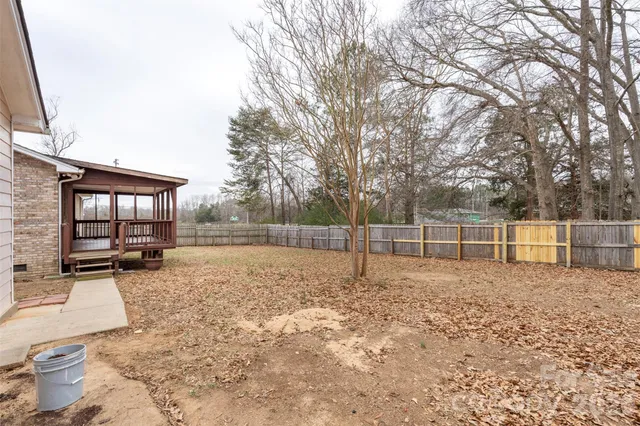 a backyard of a house