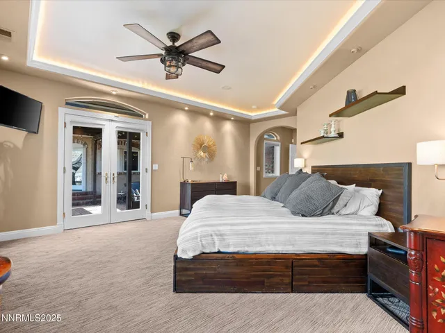 a living room with furniture and a couch