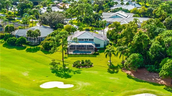 a view of a garden with a fountain
