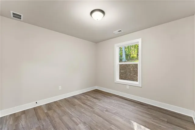 an empty room with a window