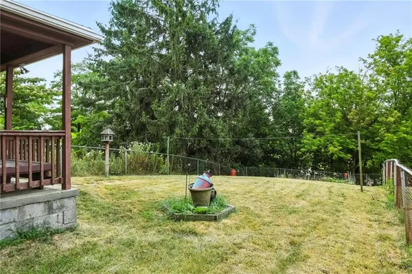 a house view with a garden