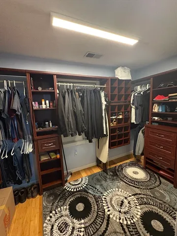 a room with furniture and closet