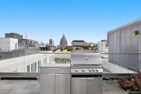 a view of a city with tall buildings