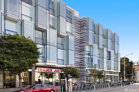 a front view of a building with a street