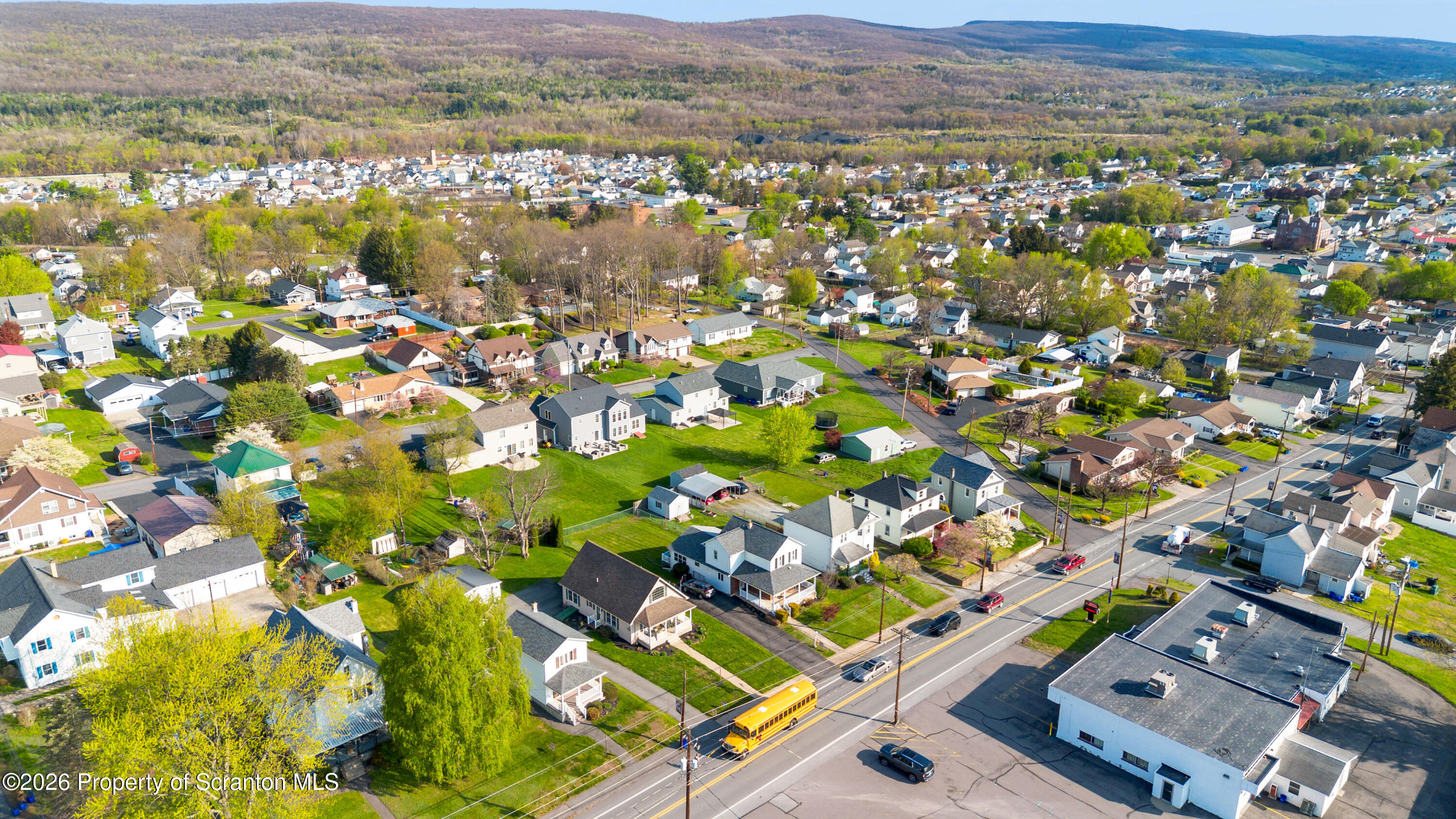435 Foote Avenue Duryea, PA 18642 - Photo 47 of 51 an aerial view of residential houses with outdoor space and parking