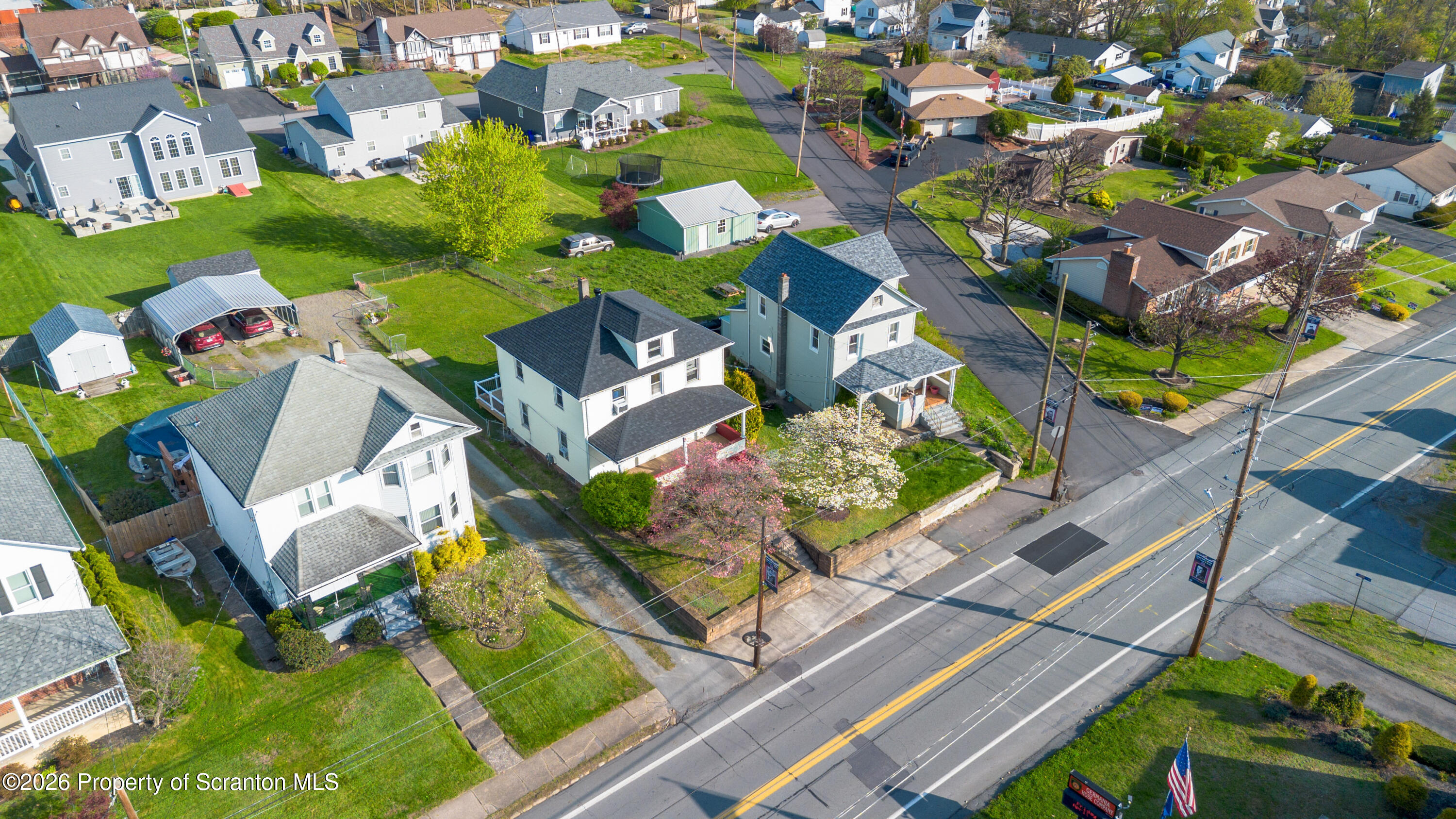 435 Foote Avenue Duryea, PA 18642 - Photo 48 of 51 an aerial view of residential houses with outdoor space