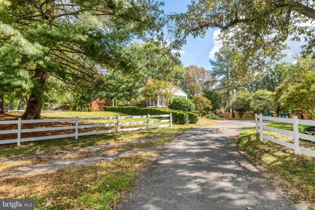 a view of yard with swimming pool and trees