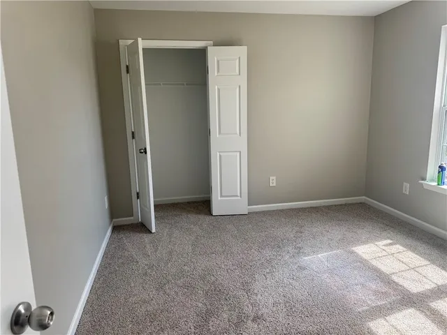 an empty room with window