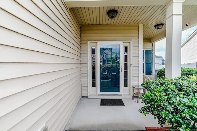 stairs of the house with front door