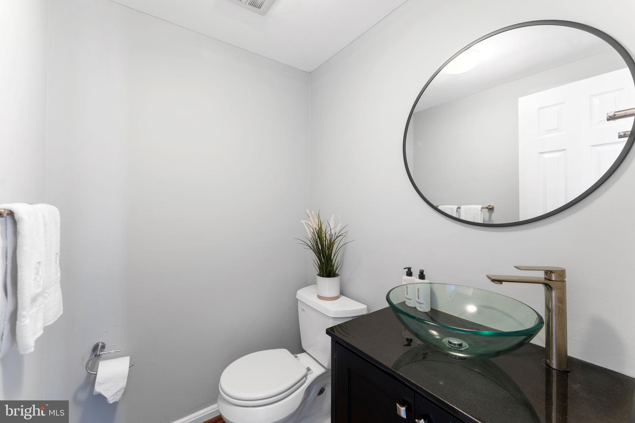 6140 Ramshorn Drive McLean, VA 22101 - Photo 19 of 72 a bathroom with a sink a toilet and a mirror