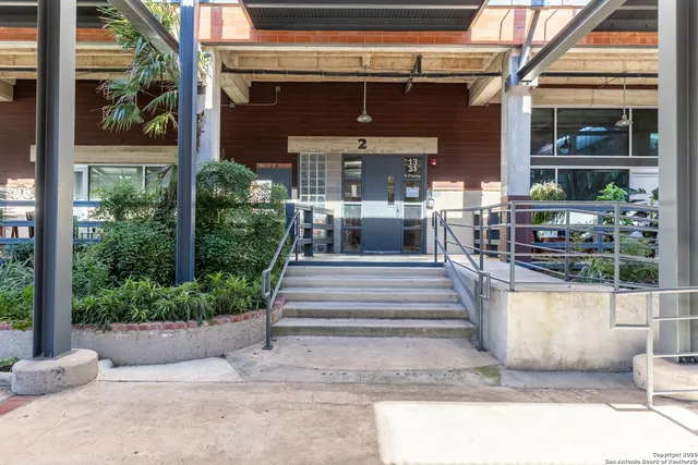 a view of a building with a balcony