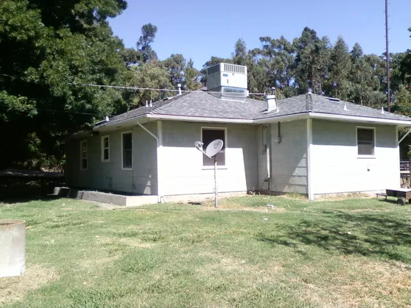 a backyard of a house