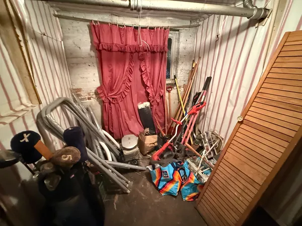 a view of storage and utility room