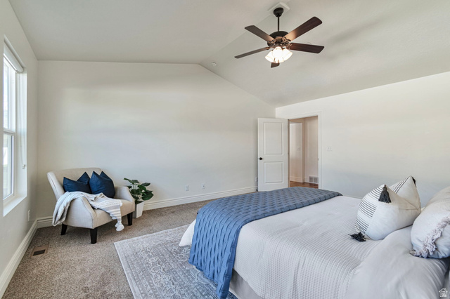 1288 North Horizon View Loop Elk Ridge, UT 84651 - Photo 19 of 40 Bedroom featuring carpet flooring and ceiling fan