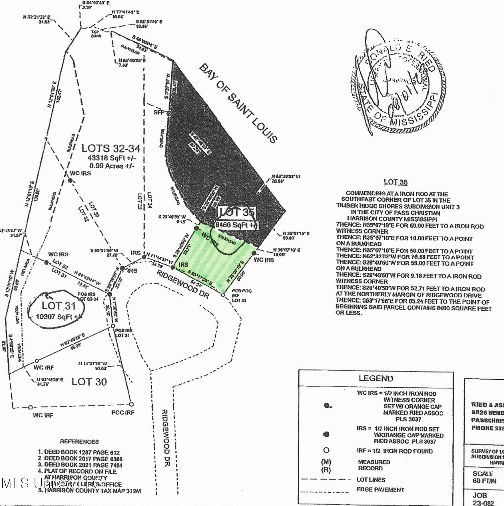 Lot 35 Ridgewood Dr Pass Pass Christian, MS 39571 - Photo 2 of 2 Lot 35 Ridgewood Survey Photo_000416