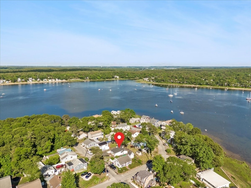 a view of a lake with a mountain