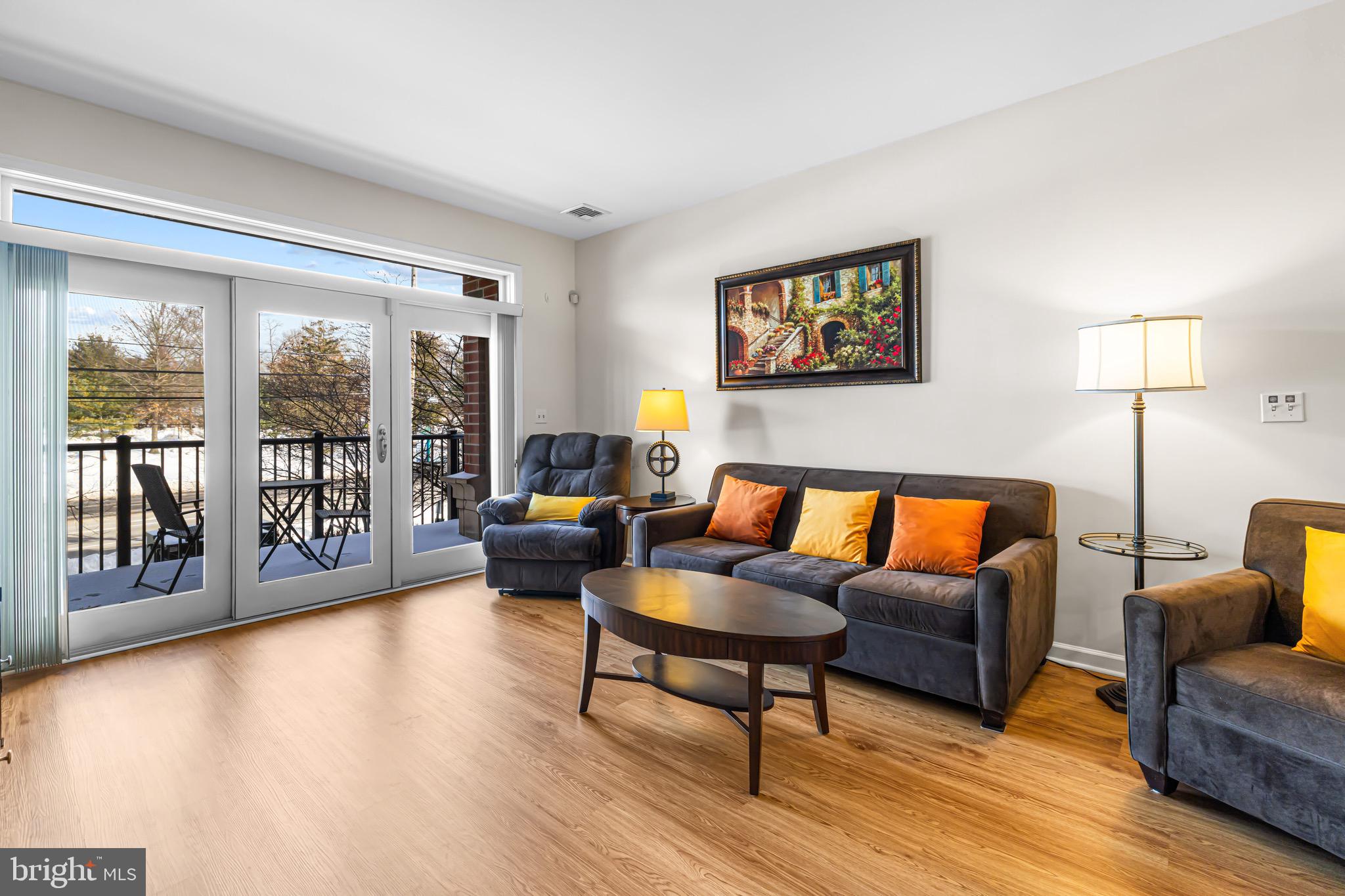 274 Carson Terrace Huntingdon Valley, PA 19006 - Photo 7 of 25 Living Room and Balcony