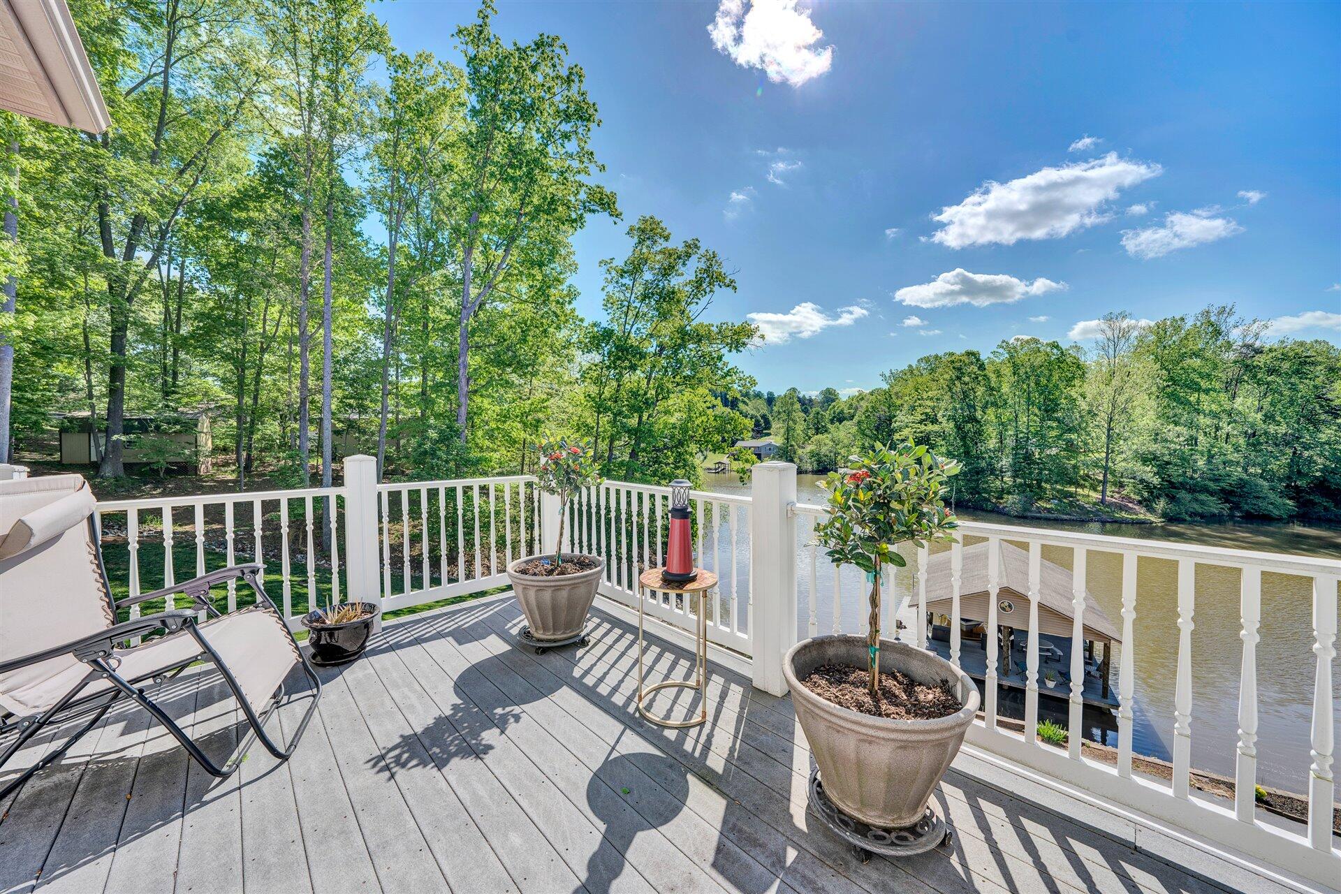11 Cedar Bay Road Union Hall, VA 24176 - Photo 22 of 60 a view of a deck with a chair
