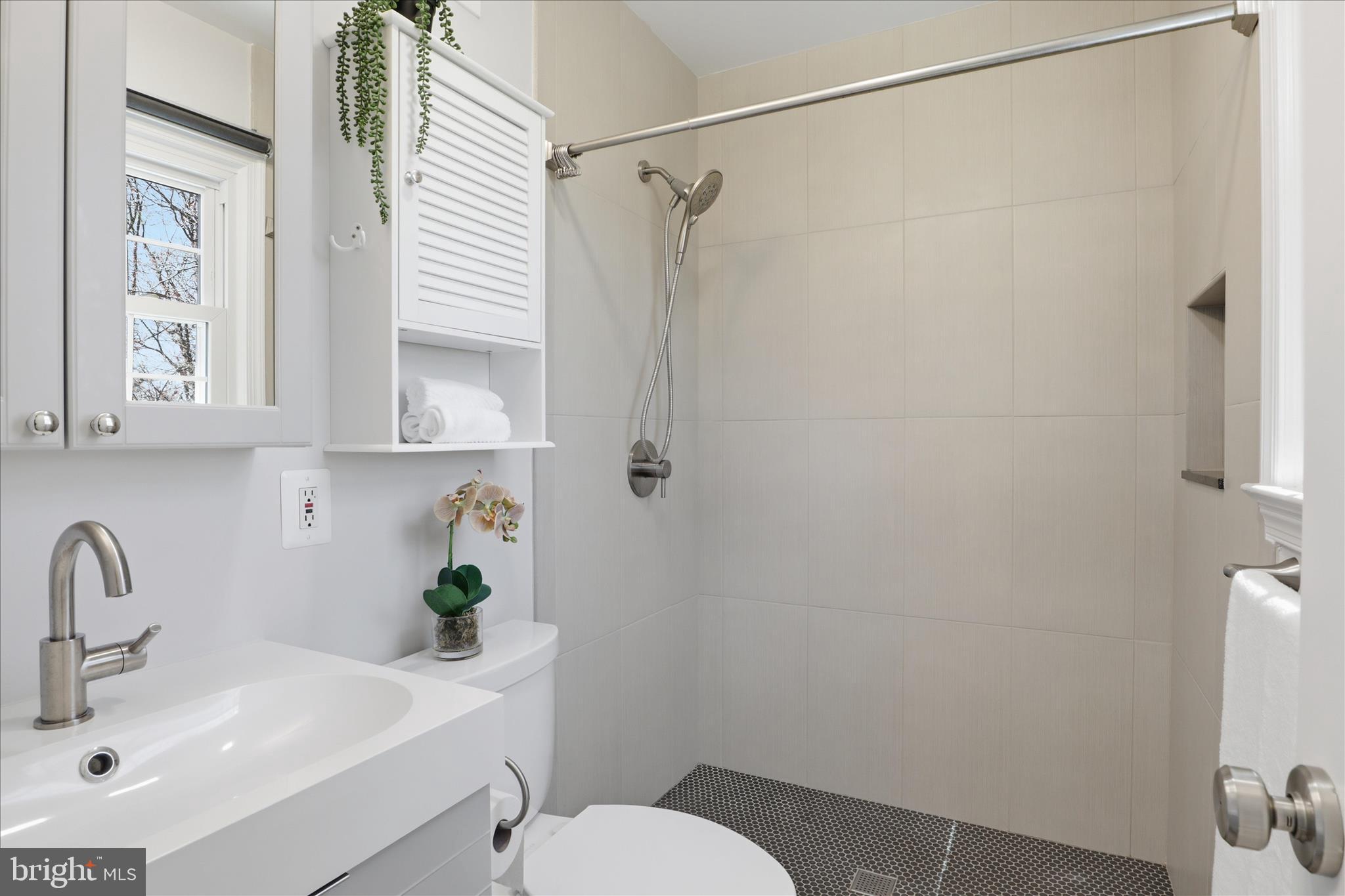 8109 Overton Court Springfield, VA 22153 - Photo 19 of 38 a bathroom with a sink and mirror with toilet
