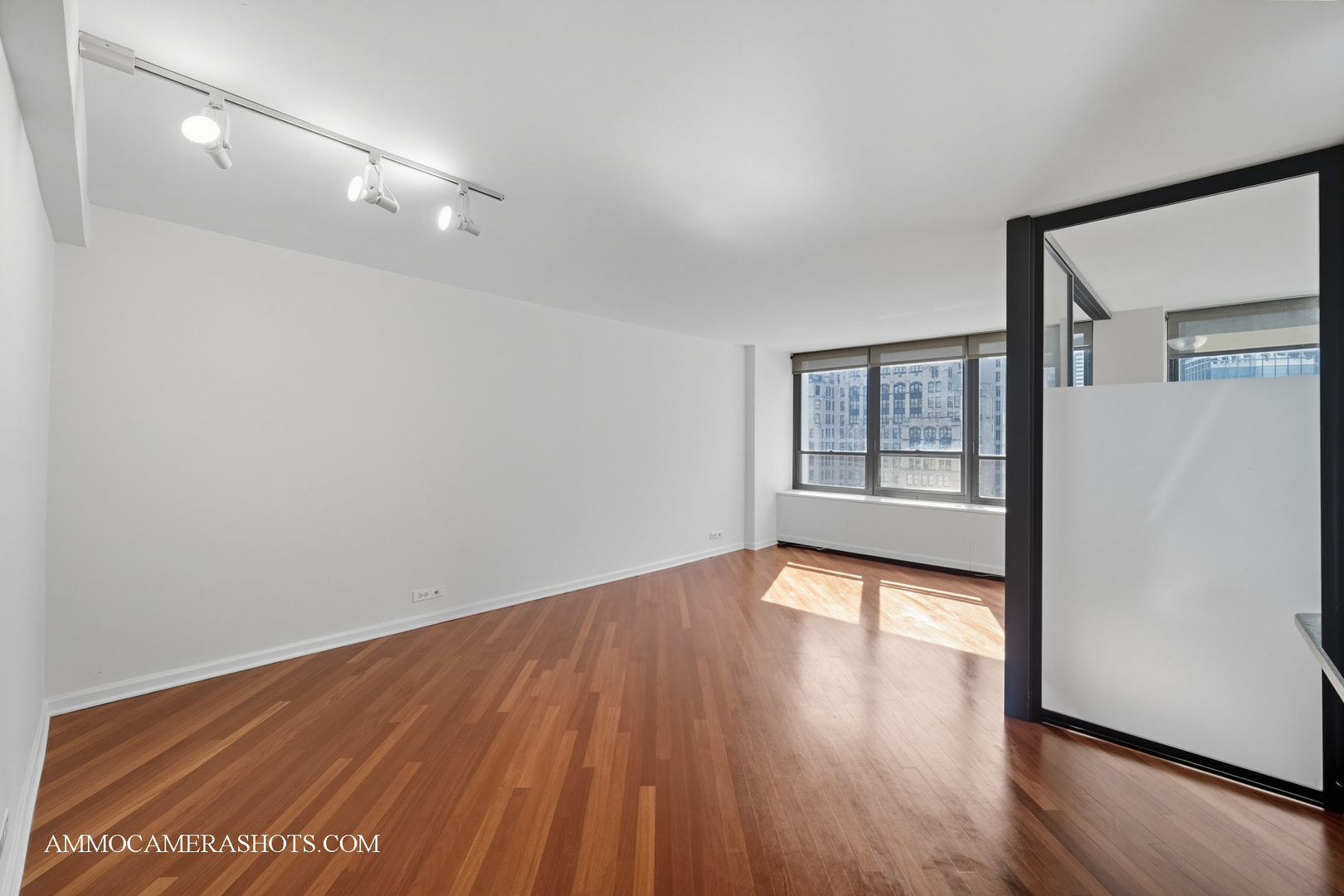 222 East Pearson Street, Unit 1406 Chicago, IL 60611 - Photo 8 of 30 a view of empty room with wooden floor and fan