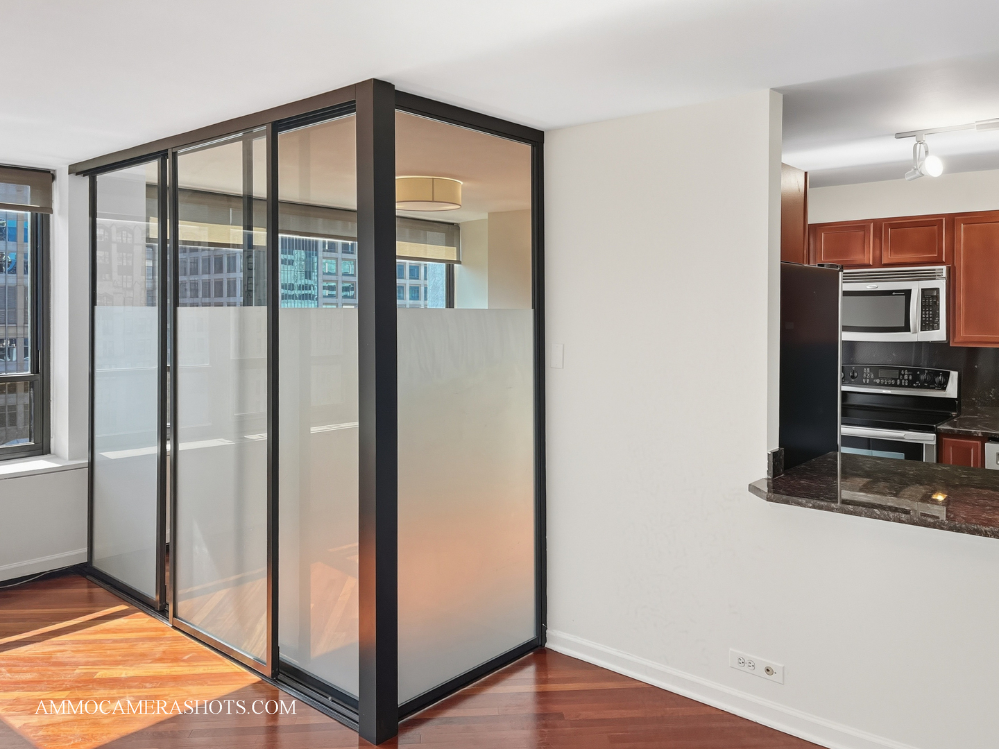 222 East Pearson Street, Unit 1406 Chicago, IL 60611 - Photo 9 of 30 a view of a hallway with wooden floor and entryway
