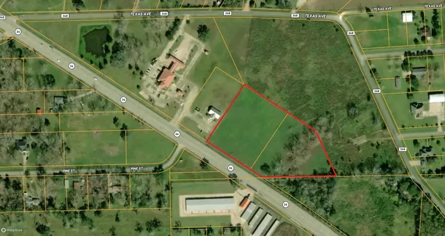 a view of a grassy field and trees