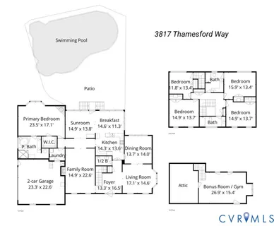 $1,200,000 | 3817 Thamesford Way, Henrico, VA 23233