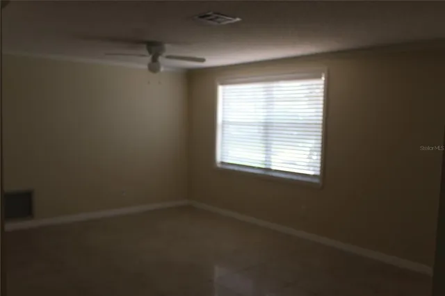 an empty room with a window