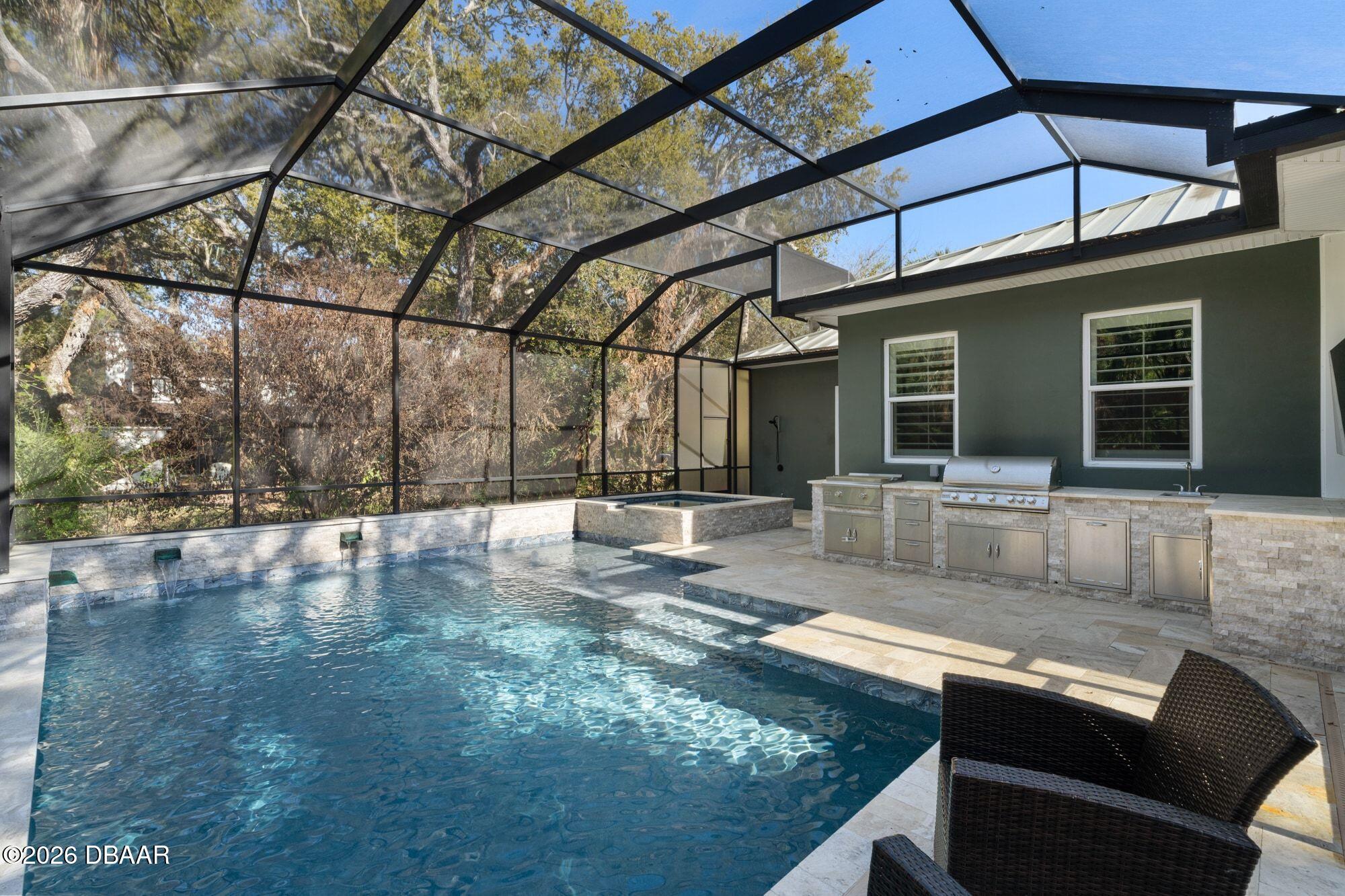 122 Beach Street Ponce Inlet, FL 32127 - Photo 15 of 73 Pool Deck & Outdoor Kitchen
