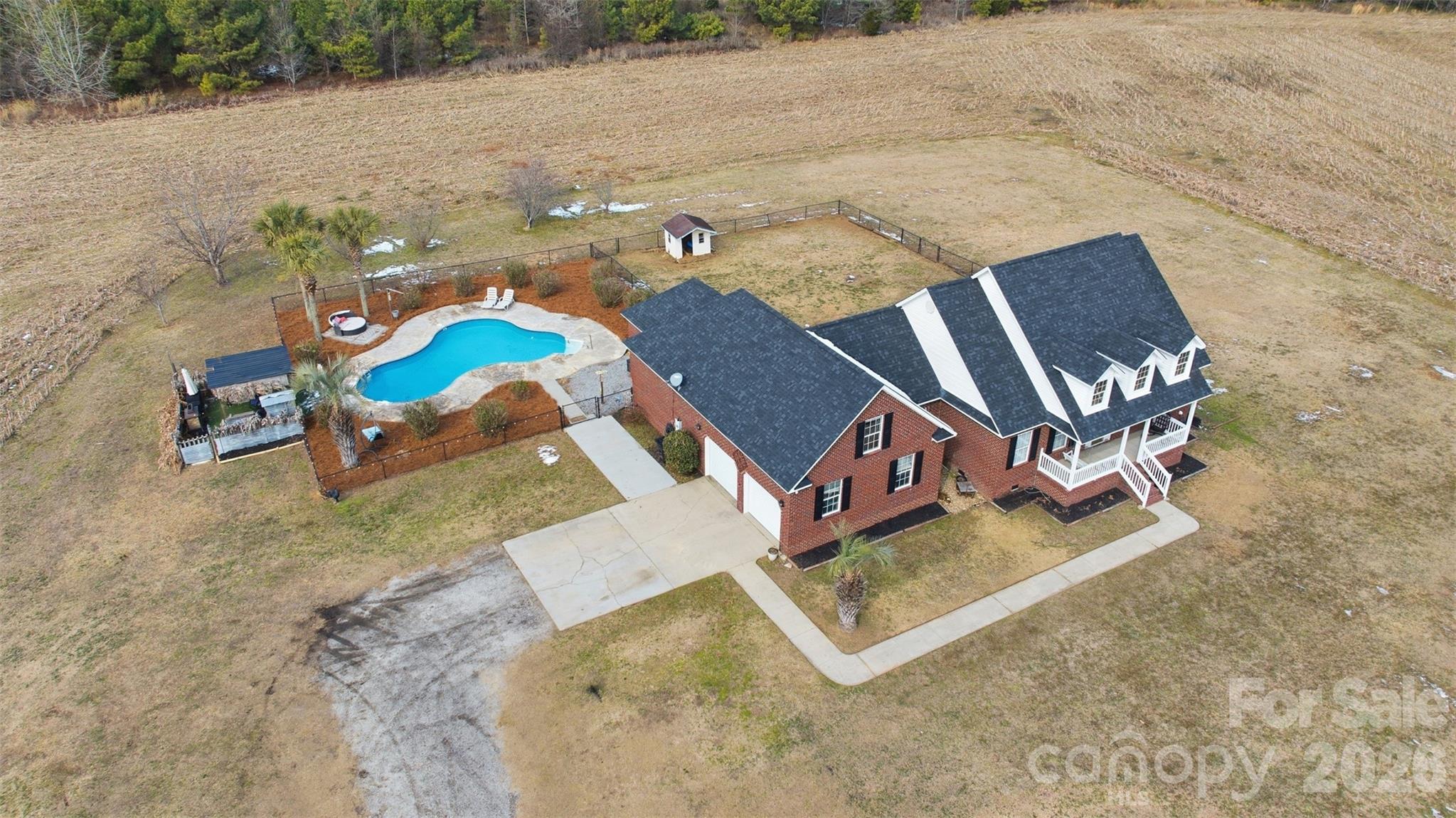 2535 Citrus Lane Sumter, SC 29153 - Photo 42 of 47 an aerial view of a house with a backyard