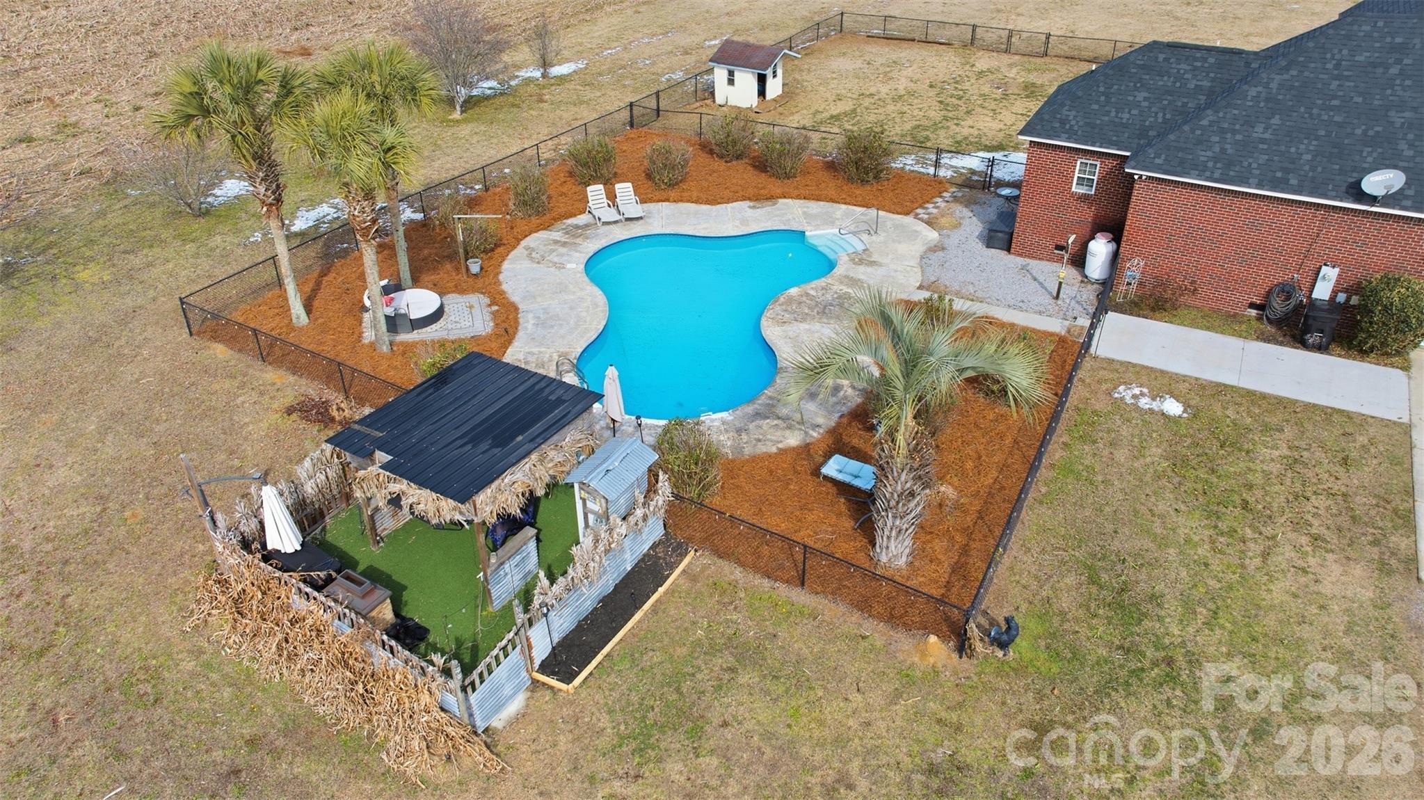 2535 Citrus Lane Sumter, SC 29153 - Photo 47 of 47 an aerial view of a house with a swimming pool