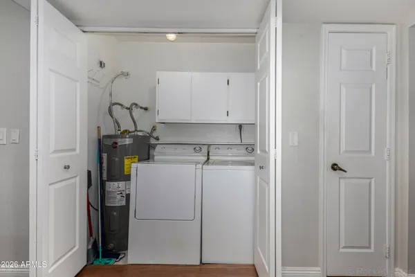 a room with storage and utility