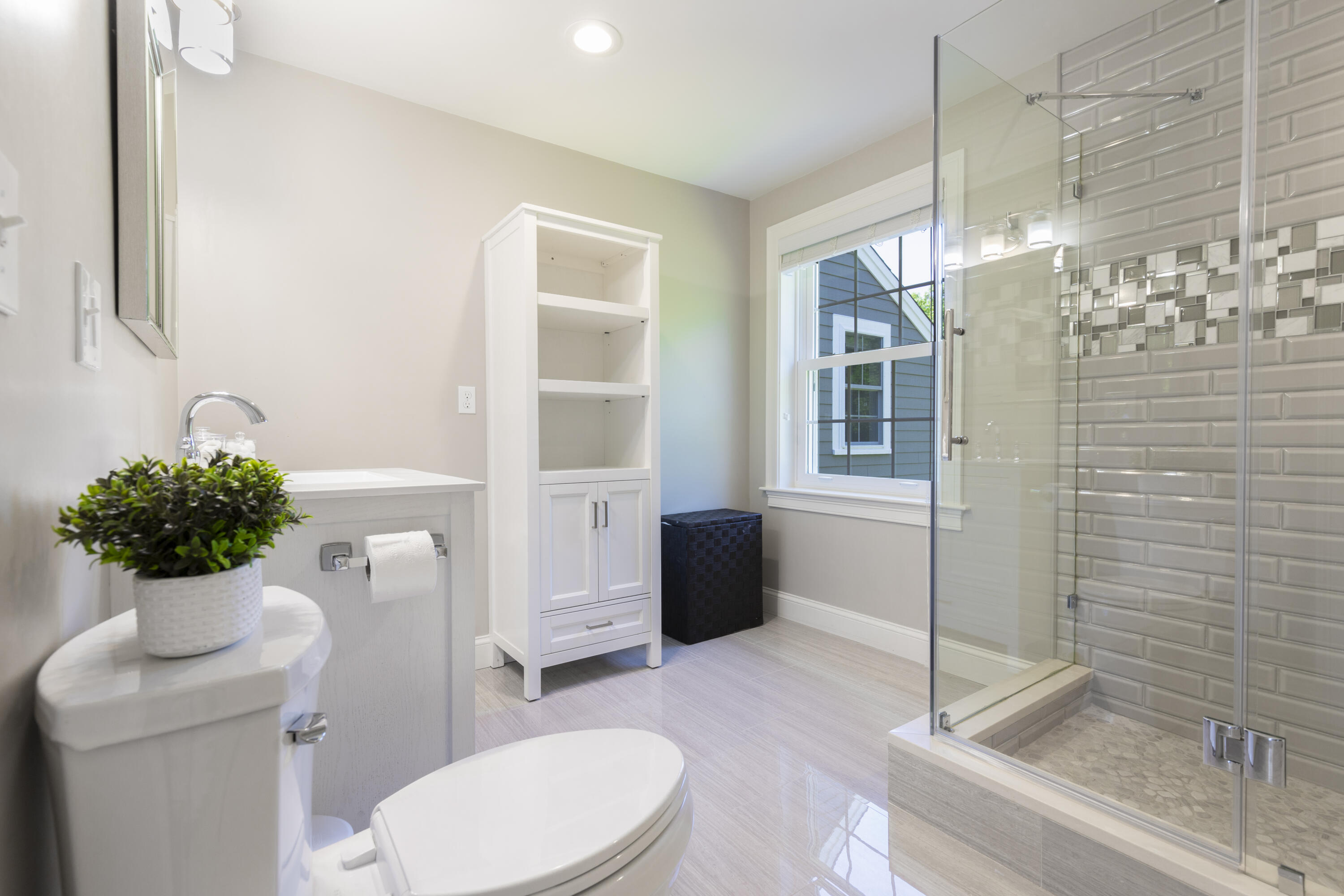 52 Boardley Road Sandwich, MA 02563 - Photo 82 of 100 a bathroom with a sink mirror toilet and shower