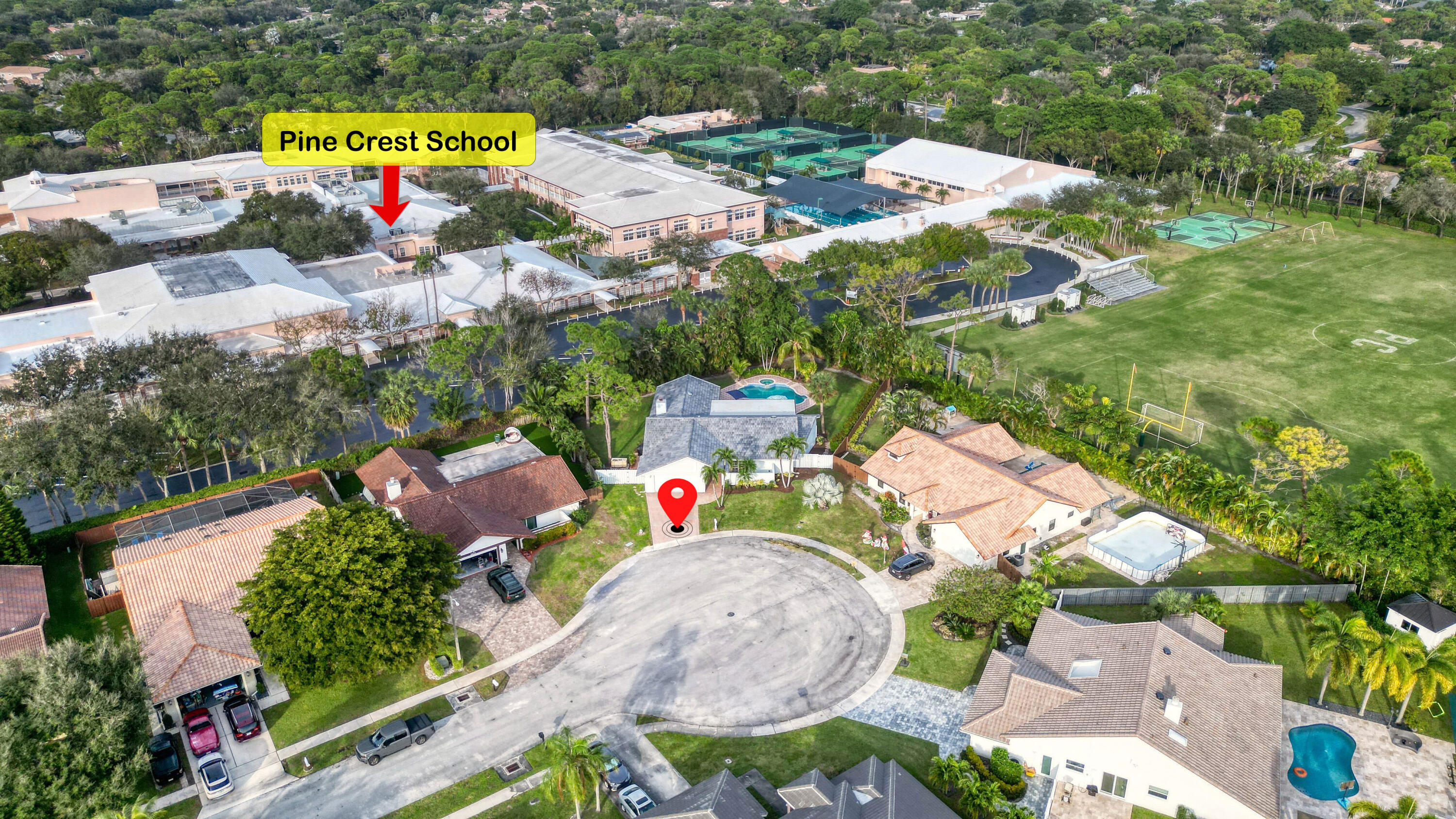 2475 Northwest 25th Street Boca Raton, FL 33431 - Photo 70 of 72 an aerial view of residential houses with outdoor space and swimming pool