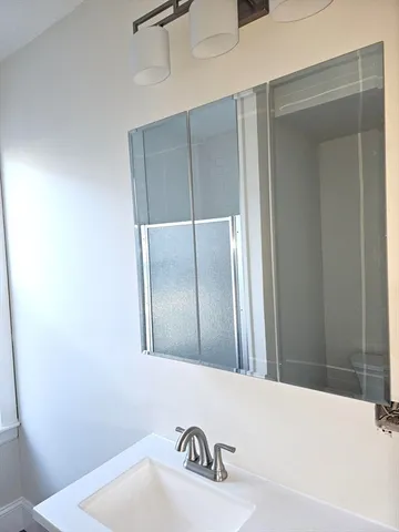 a view of a glass door