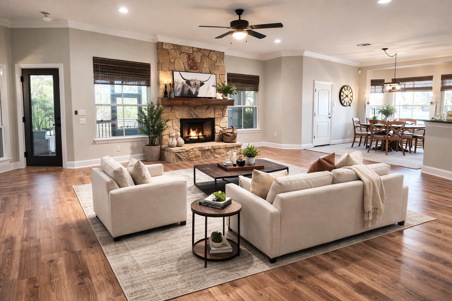 152 Silver Hawk Court Dripping Springs, TX 78620 - Photo 10 of 31 a living room with furniture fireplace and window